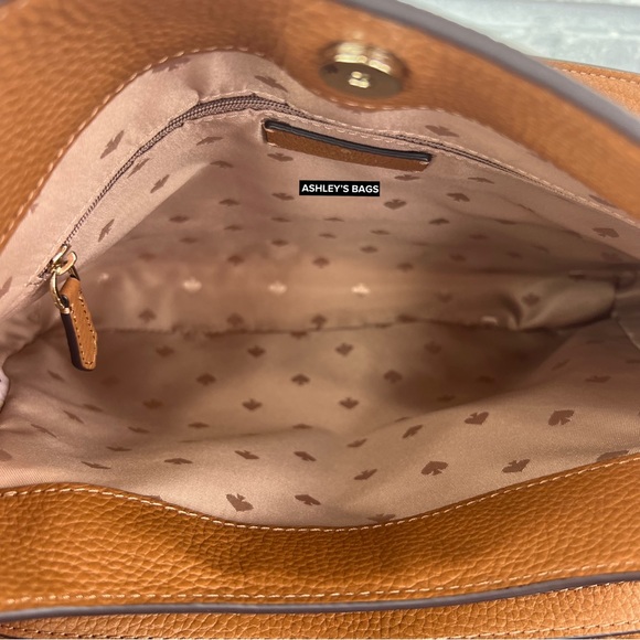 Kate Spade Leila Medium Patchwork Suede Triple Compartment Shoulder Bag Tote - Picture 7 of 9